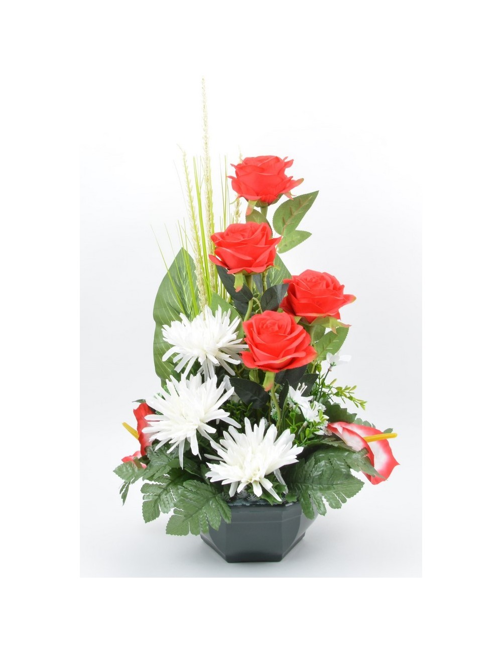 OCEA 20 CM ROSE TOKIO ANTHURIUM RED WHITE