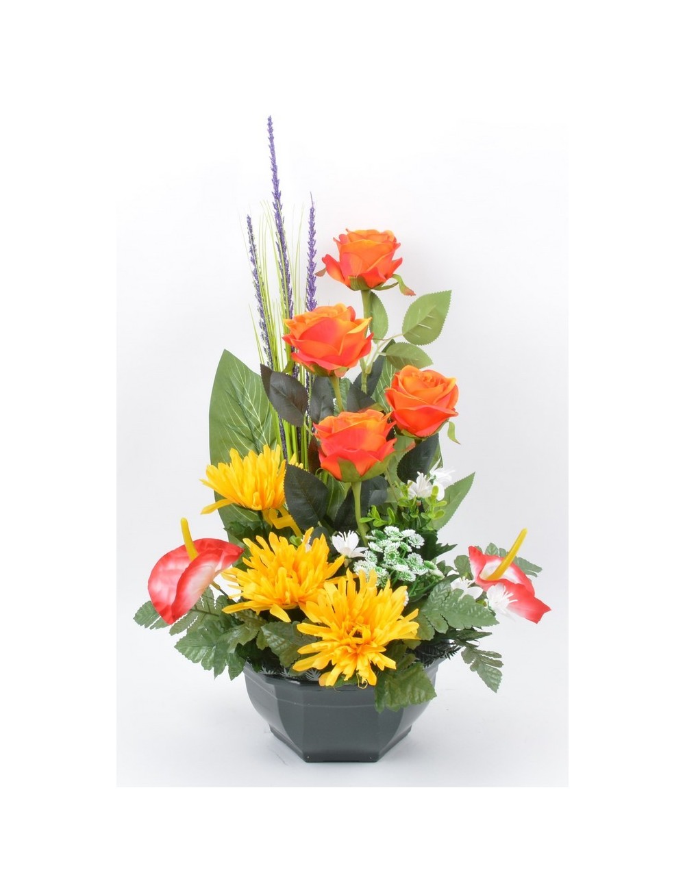 OCEA 20 CM ROSE TOKIO ANTHURIUM ORANGE YELLOW