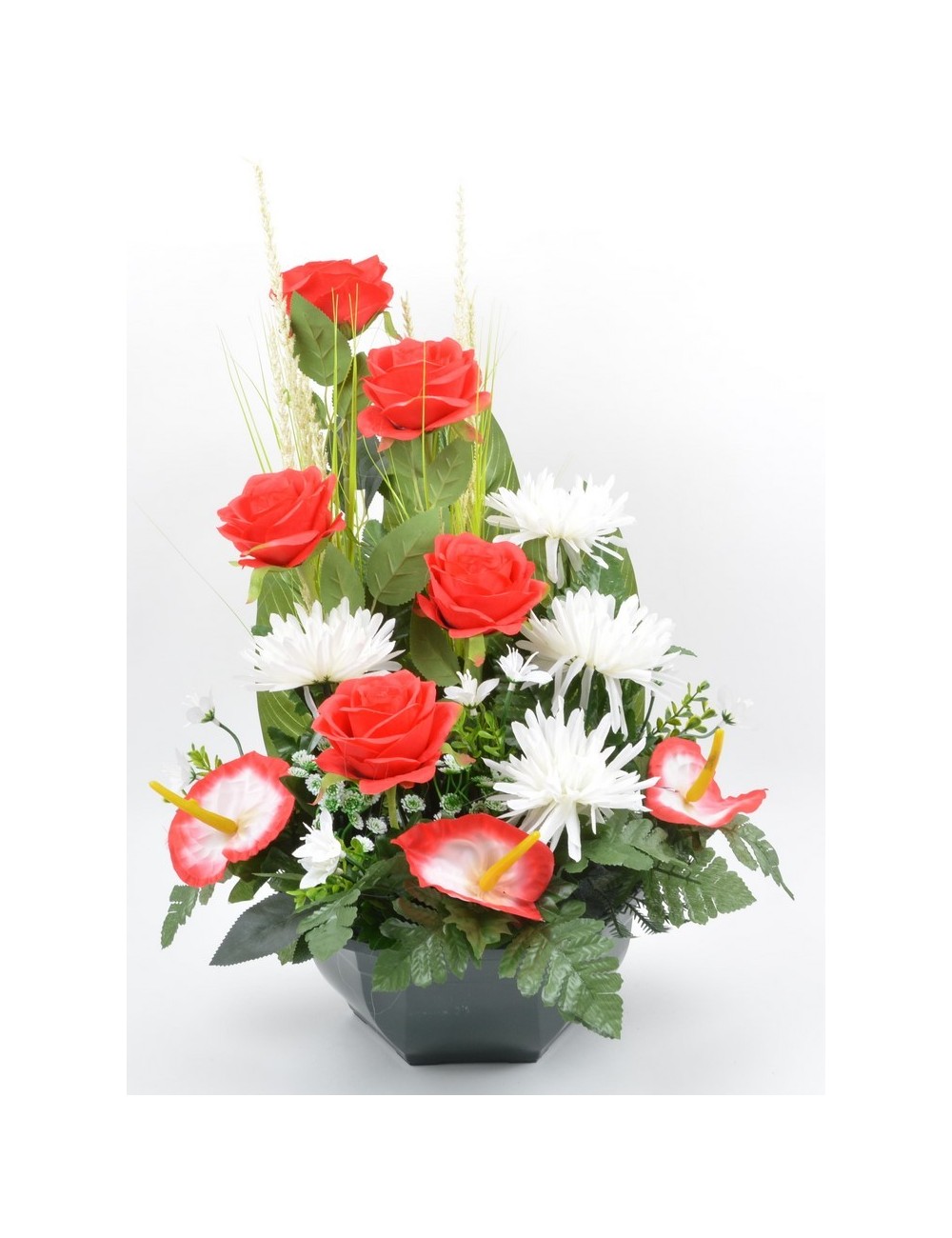 OCEA 25 CM ROSE TOKIO ANTHURIUM RED WHITE