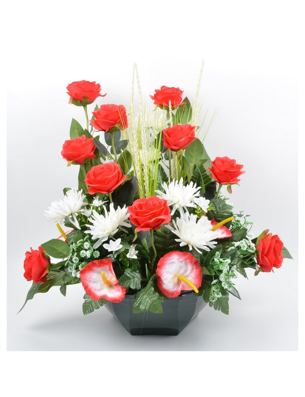 OCEA 30 CM ROSE TOKIO ANTHURIUM RED WHITE