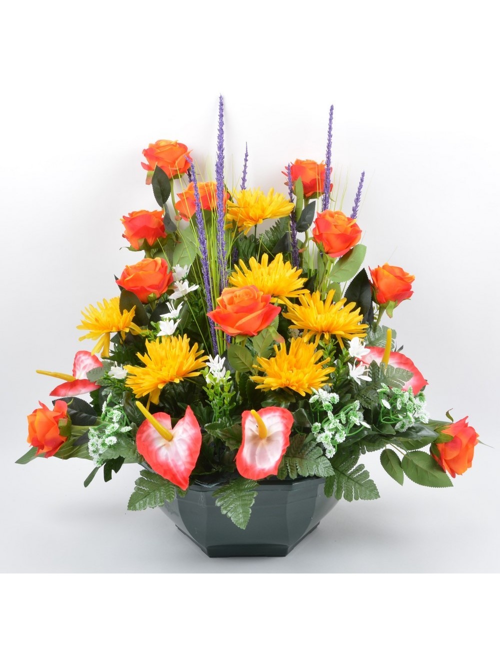 OCEA 30 CM ROSE TOKIO ANTHURIUM ORANGE YELLOW OCEA 30 CM ROSE TOKIO ANTHURIUM ORANGE YELLOW