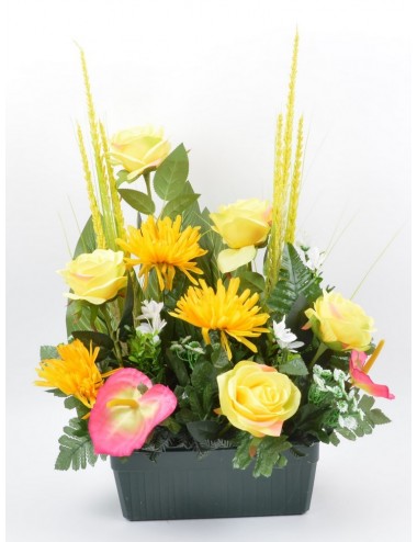 JARDINIERE 25 CM ROSE TOKIO ANTHURIUM YELLOW PINK