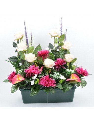 JARDINIERE 40 CM ROSE TOKIO ANTHURIUM BEAUTY CREAM