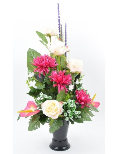 BOUQUET DE VASE ROSE TOKIO ANTHURIUM BEAUTY CREAM