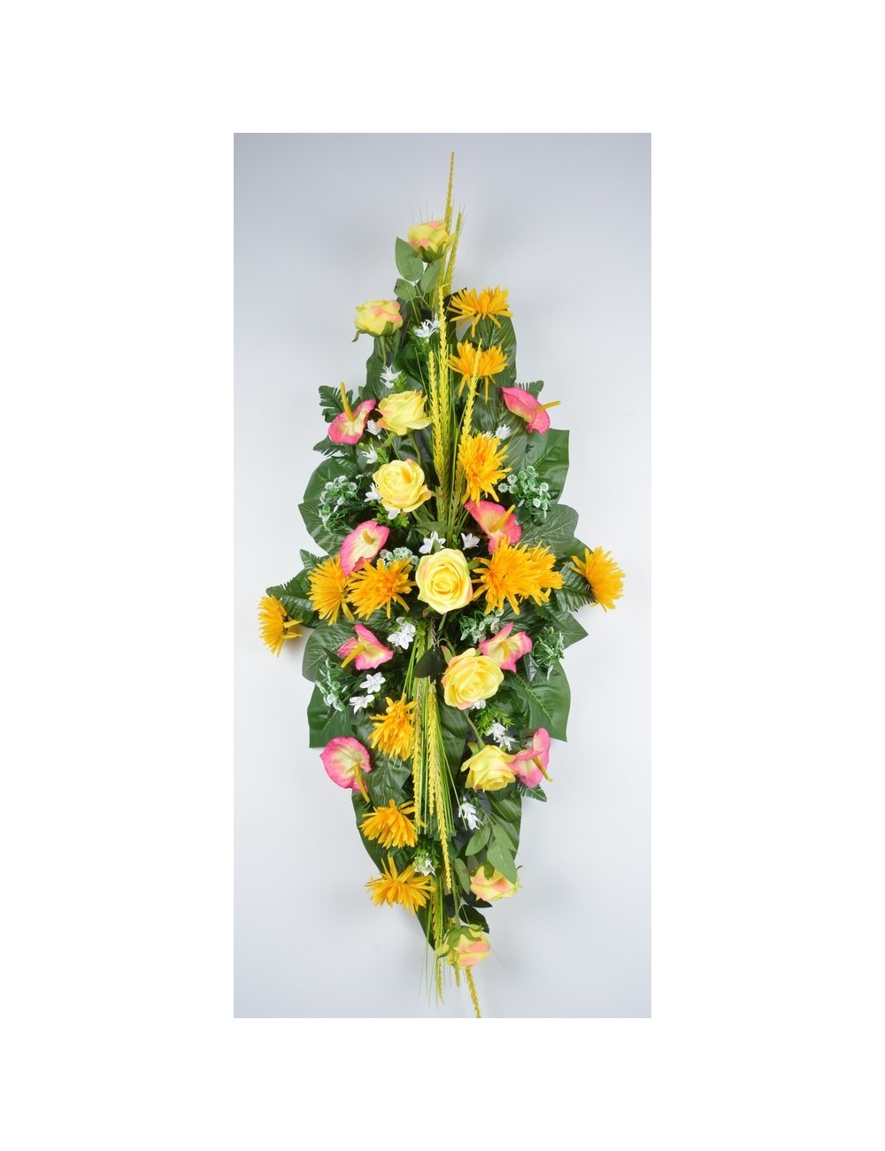 DESSUS DE CERCUEIL ROSE TOKIO ANTHURIUM YELLOW PINK