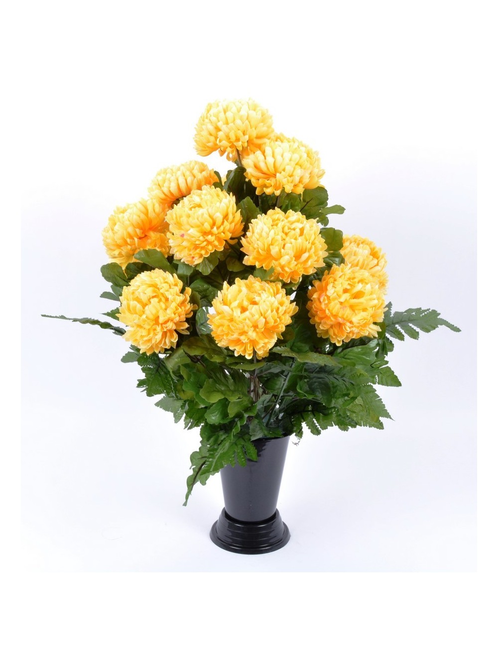 BV CHRYSANTHEME BOULE X14 + FOUGERES ASSORTI