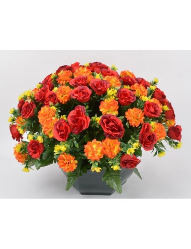 OCEA 25 CM POMPON ROSE 80 FLEURS ORANGE