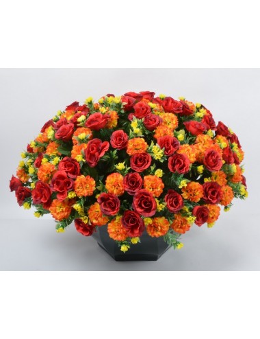 OCEA 30 CM POMPON ROSE 160 FLEURS ORANGE