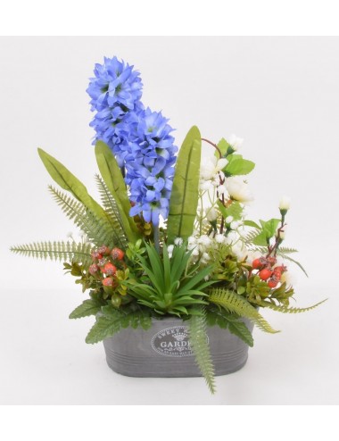 JARDINIERE BETON JACINTHE BLUE