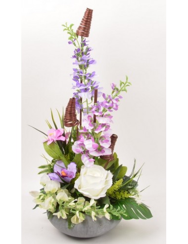 COUPE RONDE GLYCINE ROSE ORCHIDEE LILAC WHITE