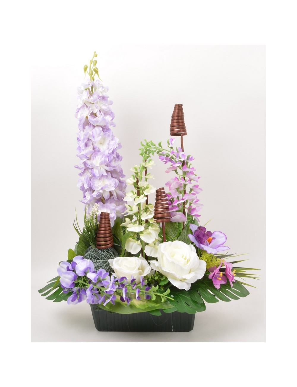 JARDINIERE 25 CM GLYCINE ROSE ORCHIDEE LILAC WHITE