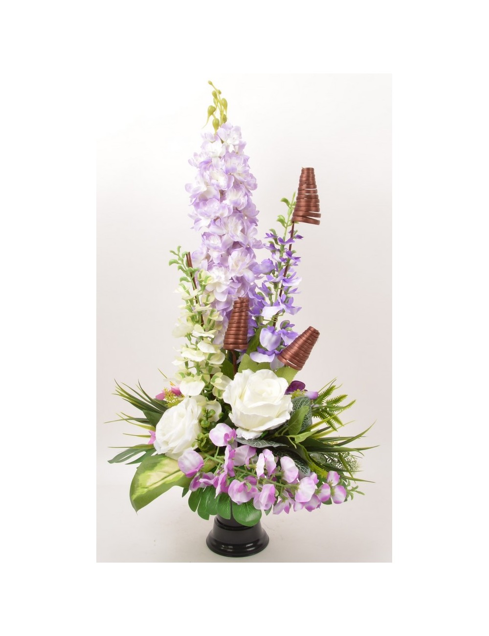 BOUQUET DE VASE GLYCINE ROSE ORCHIDEE LILAC WHITE