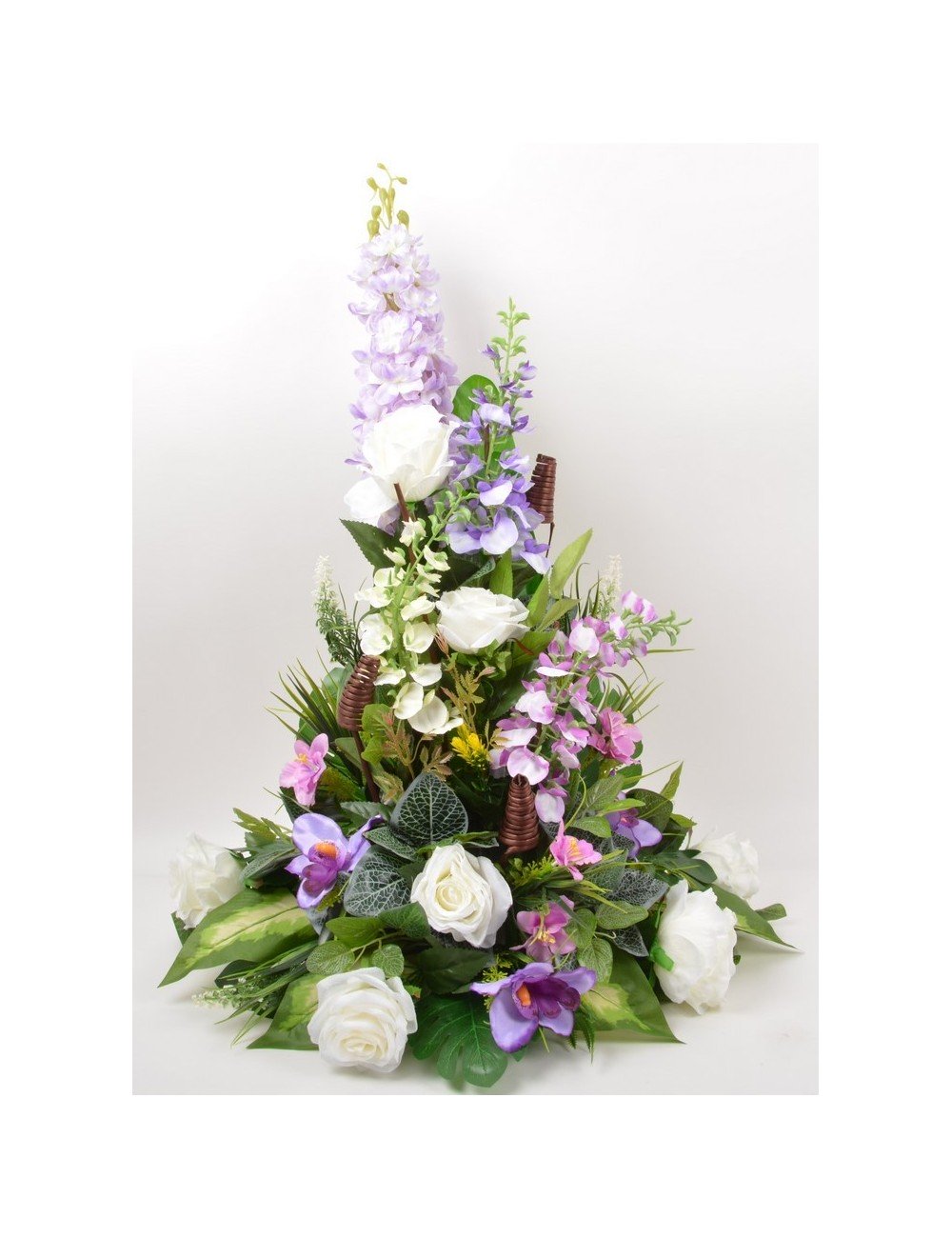 DEVANT DE TOMBE PM GLYCINE ROSE ORCHIDEE LILAC WHITE