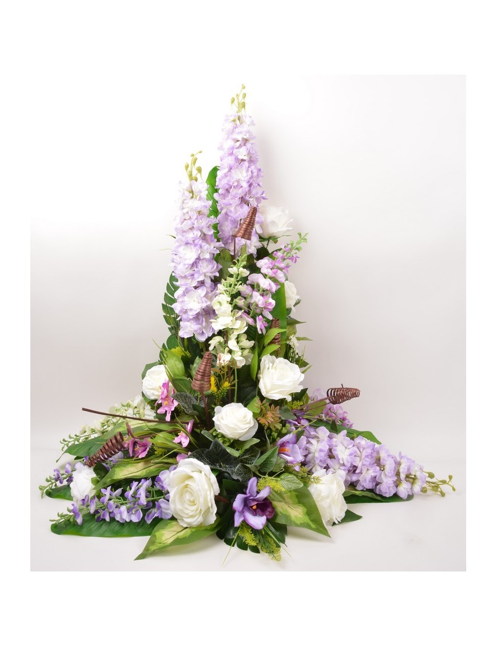 DEVANT DE TOMBE GM GLYCINE ROSE ORCHIDEE LILAC WHITE