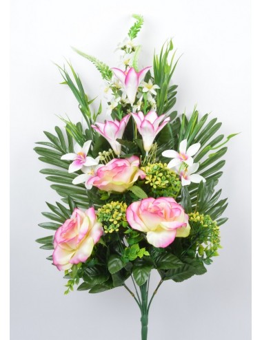 PIQUET DE FACE ROSE EUPHORBIA LYS X18 SALMON