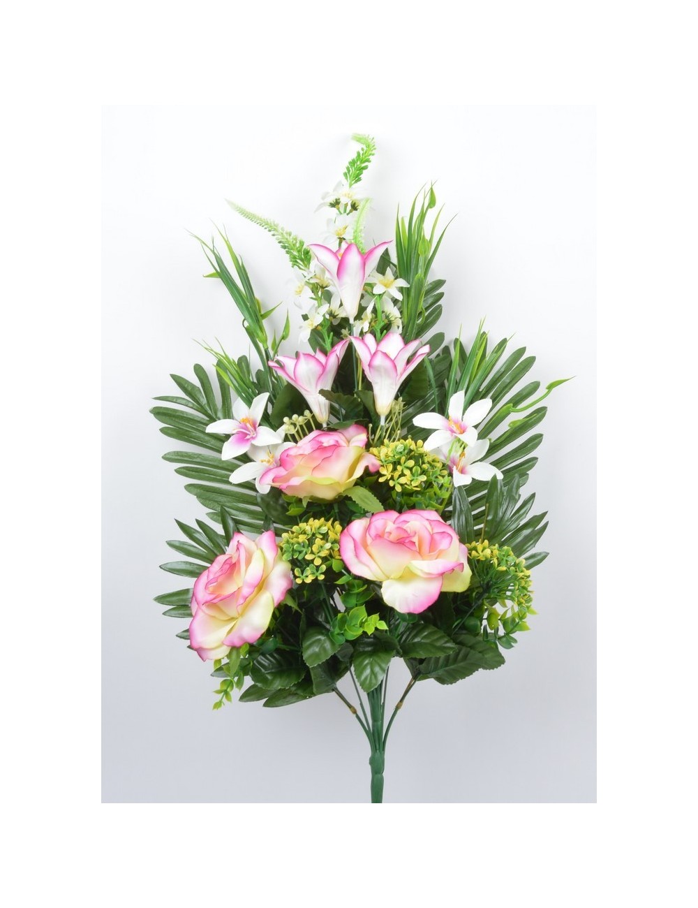 PIQUET DE FACE ROSE EUPHORBIA LYS X18 SALMON