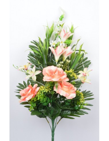 PIQUET DE FACE ROSE EUPHORBIA LYS X18 SALMON