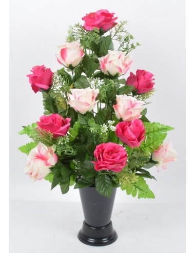 BOUQUET DE VASE ROSE ASS