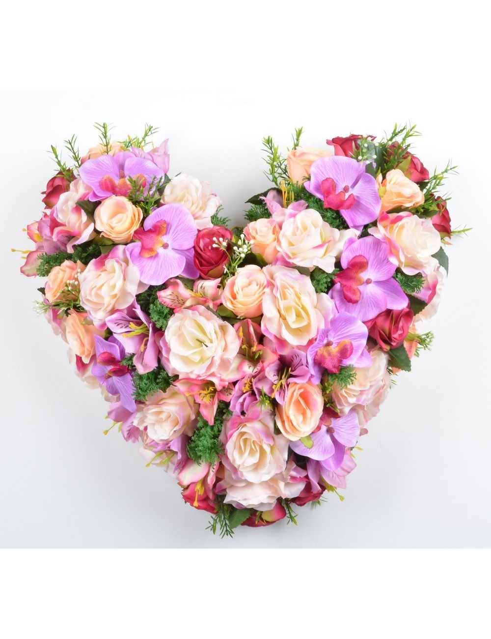 COEUR 40 CM ROSE ORCHIDEE LILAC