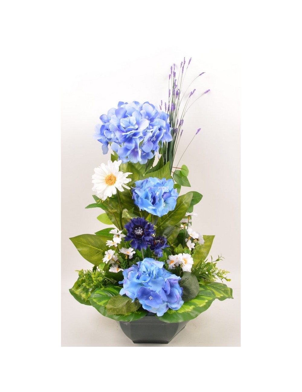 OCEA 25 CM HORTENSIA BLEUET MARGUERITE BLUE