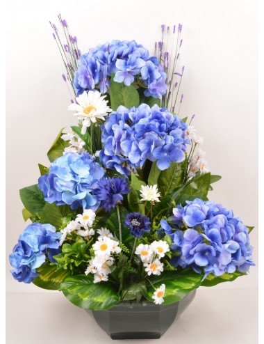 OCEA 32 CM HORTENSIA BLEUET MARGUERITE BLUE