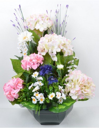 OCEA 32 CM HORTENSIA BLEUET MARGUERITE PINK