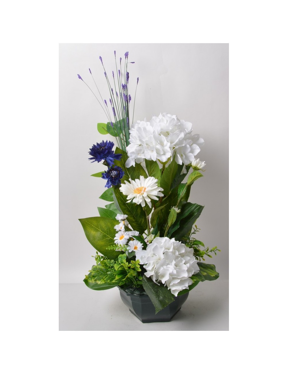 OCEA 20 CM HORTENSIA BLEUET MARGUERITE WHITE