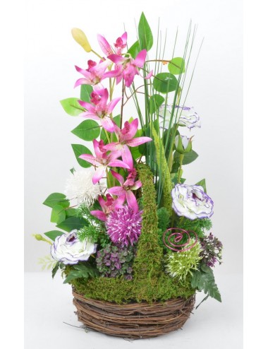 PANIER GM ORCHIDEE RENONCULE BEAUTY