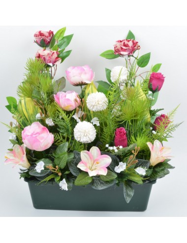 JARDINIERE 40 CM ROSE...