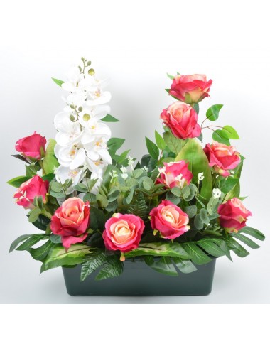 JARDINIERE 40 CM ROSE...