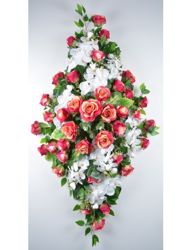 DESSUS DE CERCUEIL ROSE ORCHIDEE BEAUTY WHITE