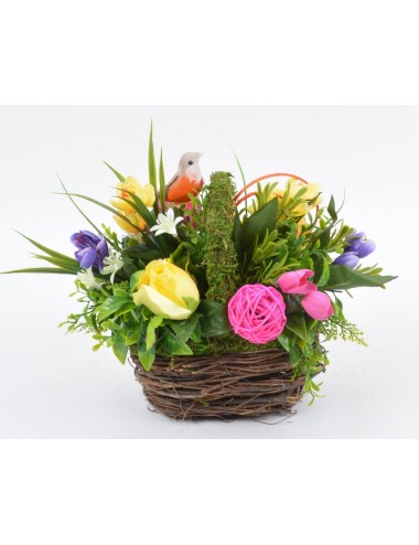 PANIER PM CROCUS BOUTON...