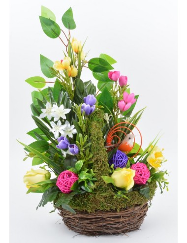 PANIER GM CROCUS BOUTON...