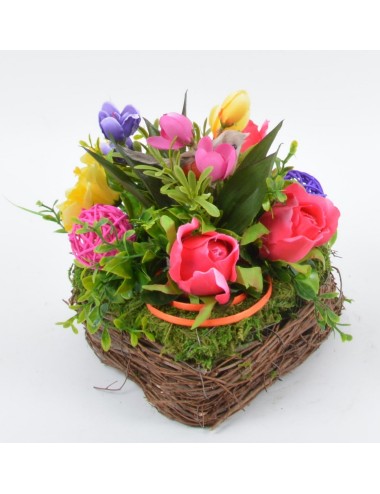 COEUR OSIER CROCUS BOUTON OISEAU PINK