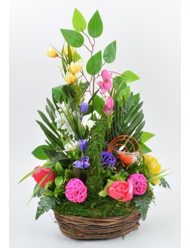 PANIER GM CROCUS BOUTON...