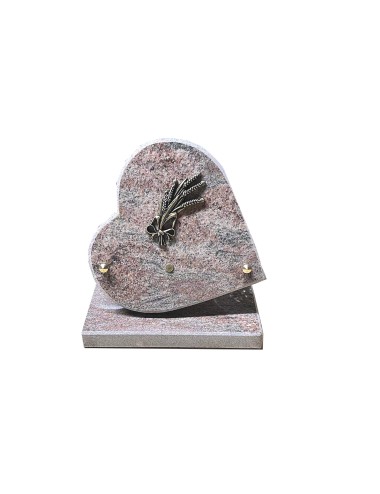 COEUR SUR SOCLE 15 X 15 - 1 INTER - GRANIT ET BRONZE VARIE