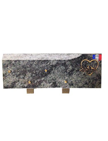 PLAQUE 35 X 12 - 2 INTERS - GRANIT ET BRONZE VARIE