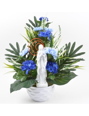 COUPE RONDE NID D'ABEILLE BLEUET VIERGE LIGHT BLUE