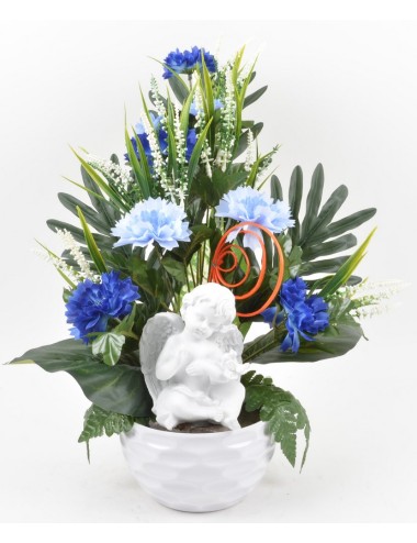 COUPE RONDE NID D'ABEILLE BLEUET ANGE LIGHT BLUE