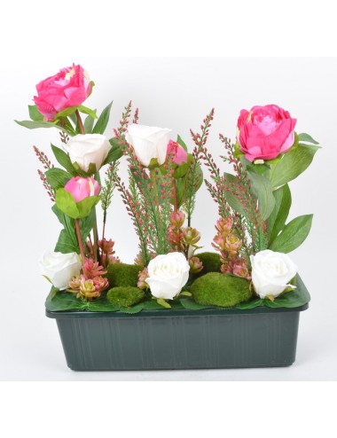 JARDINIERE 40 CM PIVOINE...