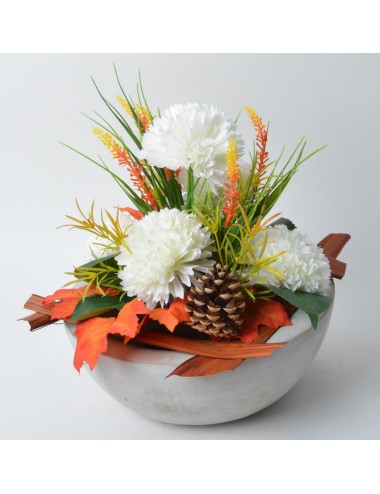 COUPE BETON 28 CM POMPON VERONIQUE ORANGE WHITE