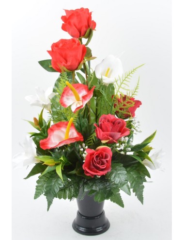 BOUQUET DE VASE ROSE ARUM...