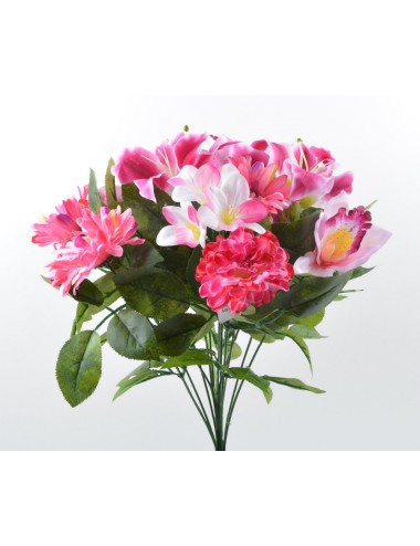 PIQUET DALHIA ORCHIDEE LYS GERBERA X 14 SALMON