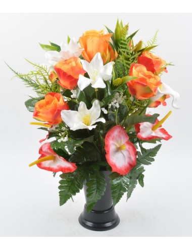 BOUQUET DE VASE ROSE ARUM...