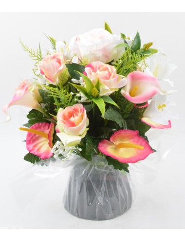 BOUQUET BULLE ROSE ARUM...