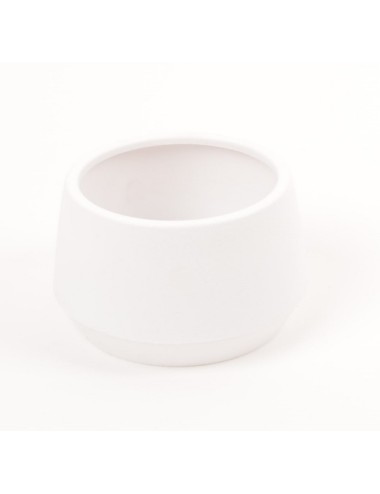 CONTENANT DECO  PLASTIQUE DIAM 12.5 CM WHITE