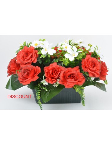 JARDINIERE 25 CM ROSE FOUGERE DAISY ASS