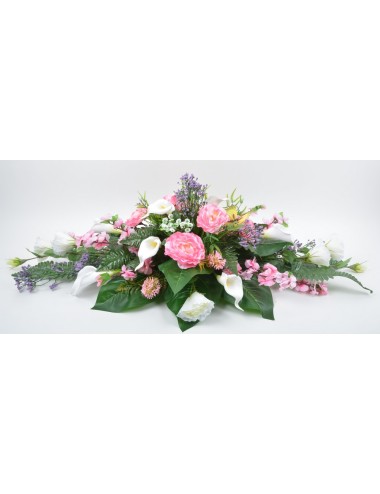 COUSSIN LYSIANTHUS RENONCULE PAPILLON PINK WHITE