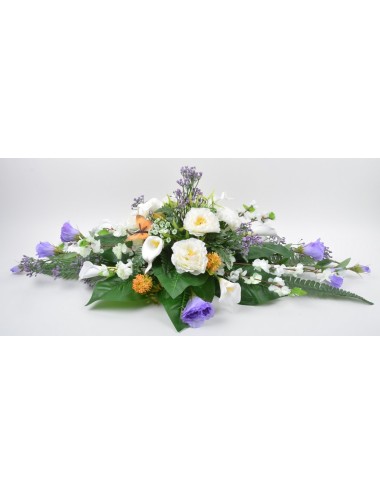 COUSSIN LYSIANTHUS RENONCULE PAPILLON LILAC ORANGE WHITE
