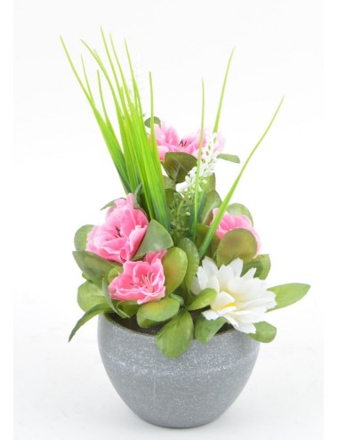 CONTENANT DECO BETON CIRE PLANTES PINK
